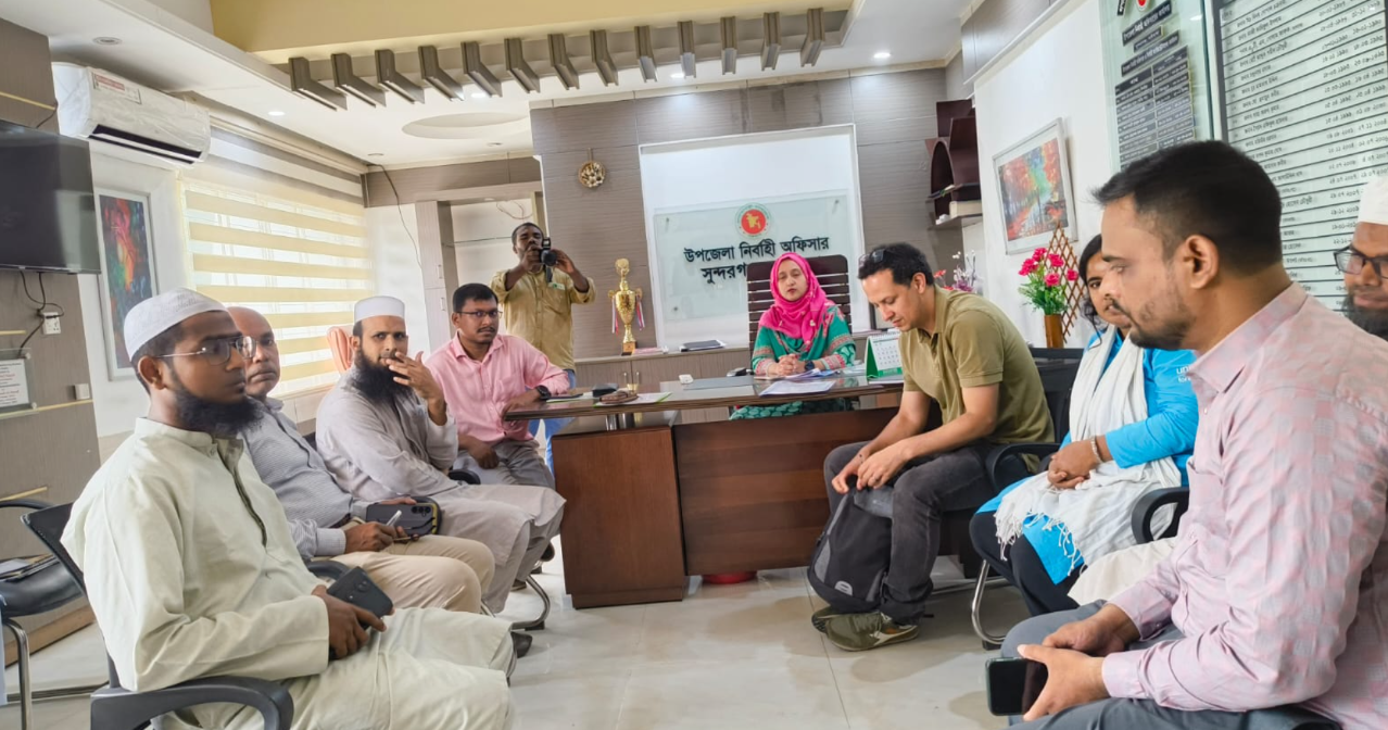 সুন্দরগঞ্জে অ্যান্টিসিপেটরি অ্যাকশন কার্যক্রম দেখতে ইউনিসেফের প্রতিনিধি দল